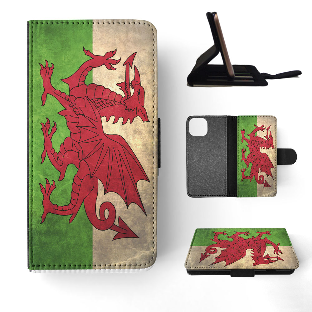 FLIP CASE FOR APPLE IPHONE|WALES COUNTRY FLAG - Foto 41 di 193