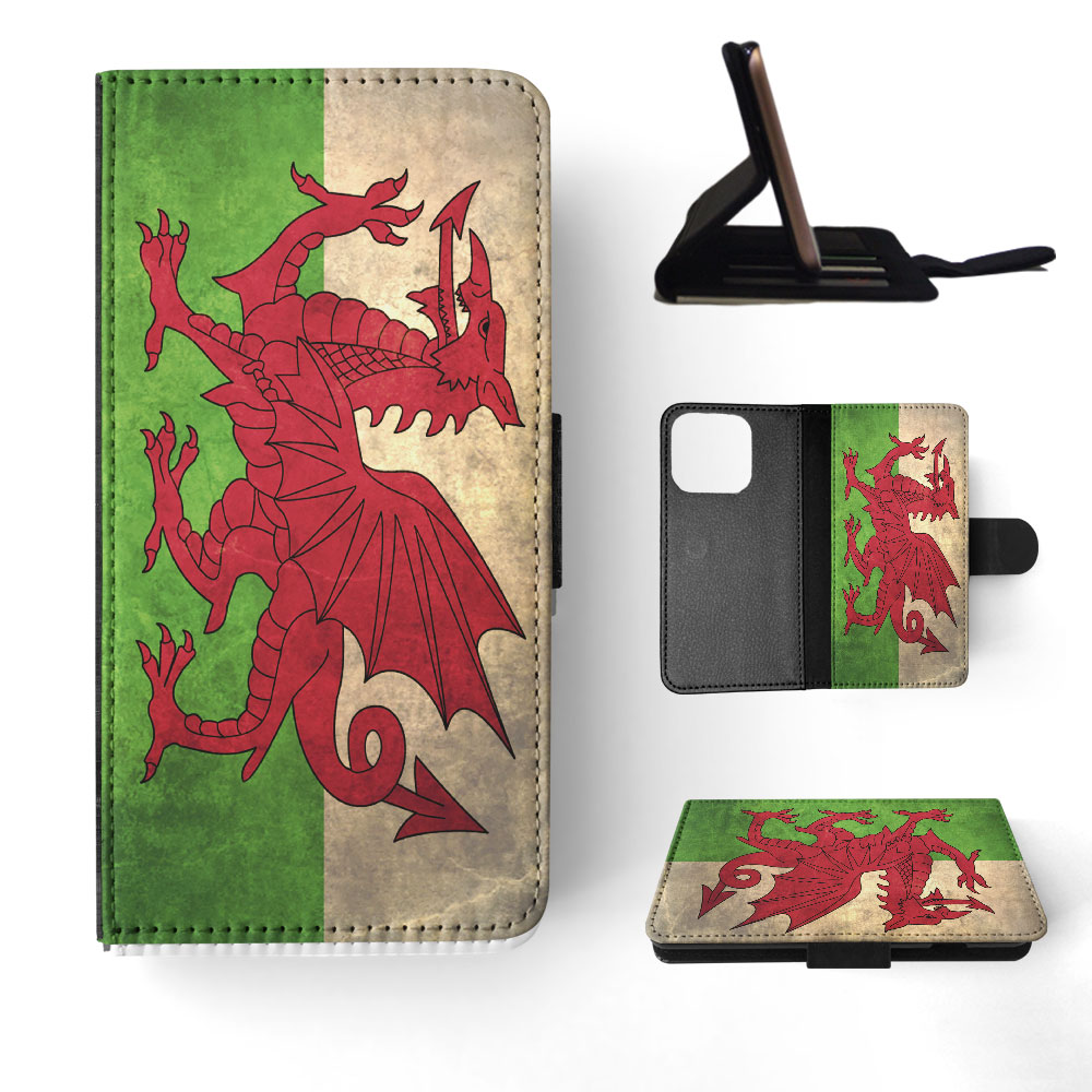 FLIP CASE FOR APPLE IPHONE|WALES COUNTRY FLAG - Foto 31 di 193