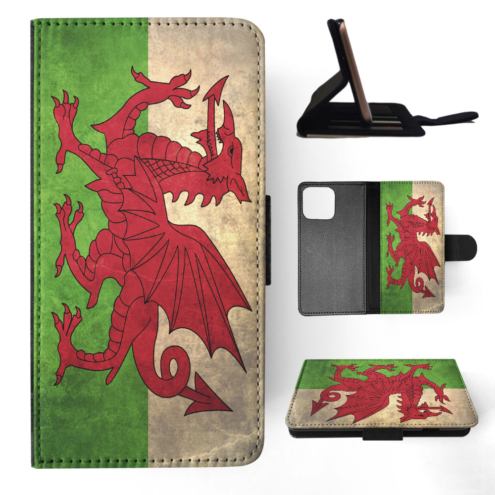 FLIP CASE FOR APPLE IPHONE|WALES COUNTRY FLAG - Foto 26 di 193