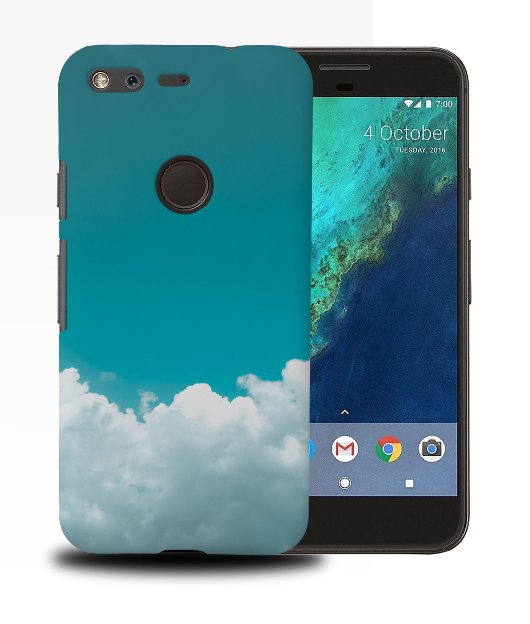 CASE COVER FOR GOOGLE PIXEL|AQUA CLOUDY SKIES - 第 11/11 張圖片