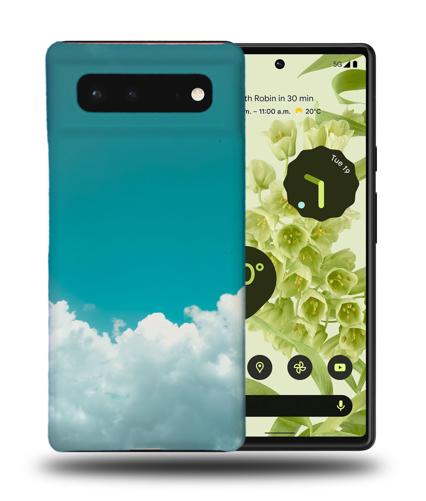 CASE COVER FOR GOOGLE PIXEL|AQUA CLOUDY SKIES - 第 3/11 張圖片