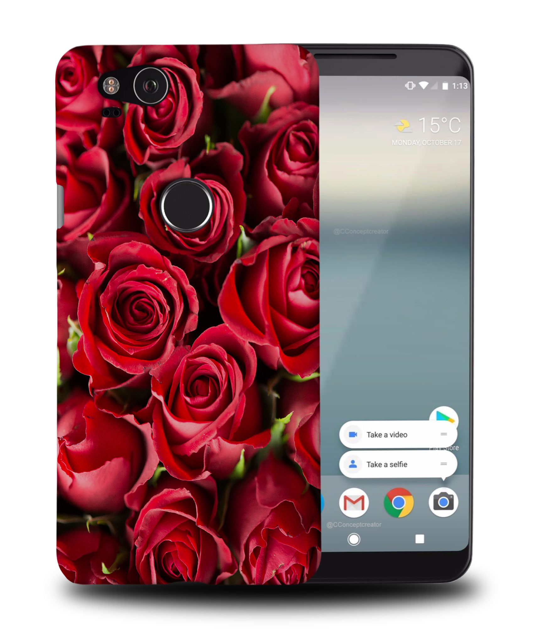 FUNDA FUNDA PARA GOOGLE PIXEL|PAPEL PINTADO ROSA ROJO #1 - Imagen 9 de 11