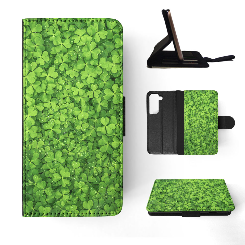 FLIP CASE FOR SAMSUNG GALAXY|LUCKY IRISH FOUR LEAF CLOVER - Picture 46 of 120