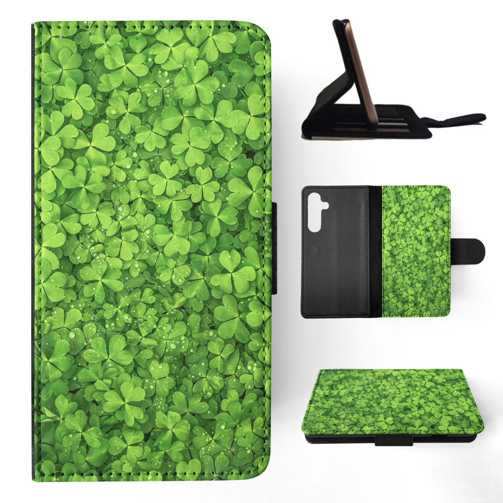 FLIP CASE FOR SAMSUNG GALAXY|LUCKY IRISH FOUR LEAF CLOVER - Picture 11 of 120