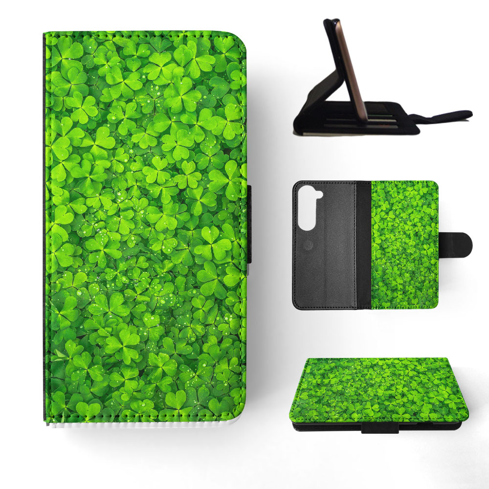 FLIP CASE FOR SAMSUNG GALAXY|LUCKY IRISH FOUR LEAF CLOVER - Picture 31 of 120