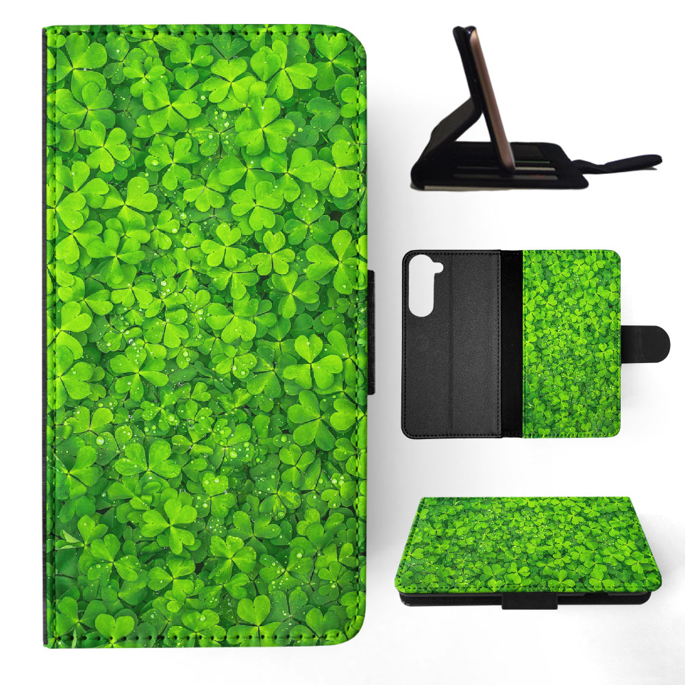 FLIP CASE FOR SAMSUNG GALAXY|LUCKY IRISH FOUR LEAF CLOVER - Picture 26 of 120