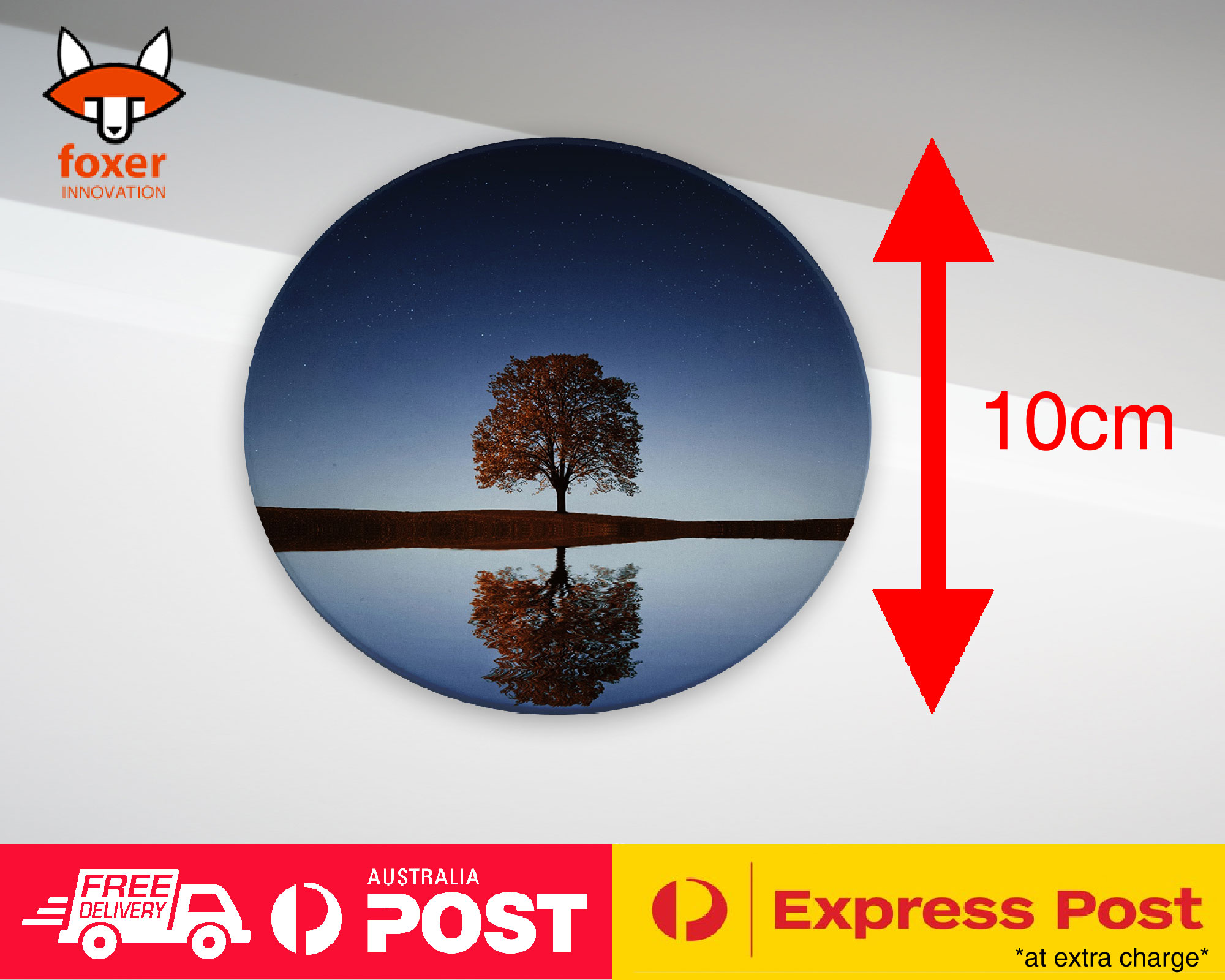 COASTER COFFEE DRINKING MAT|LONELY AUTUMN TREE BY THE LAKE