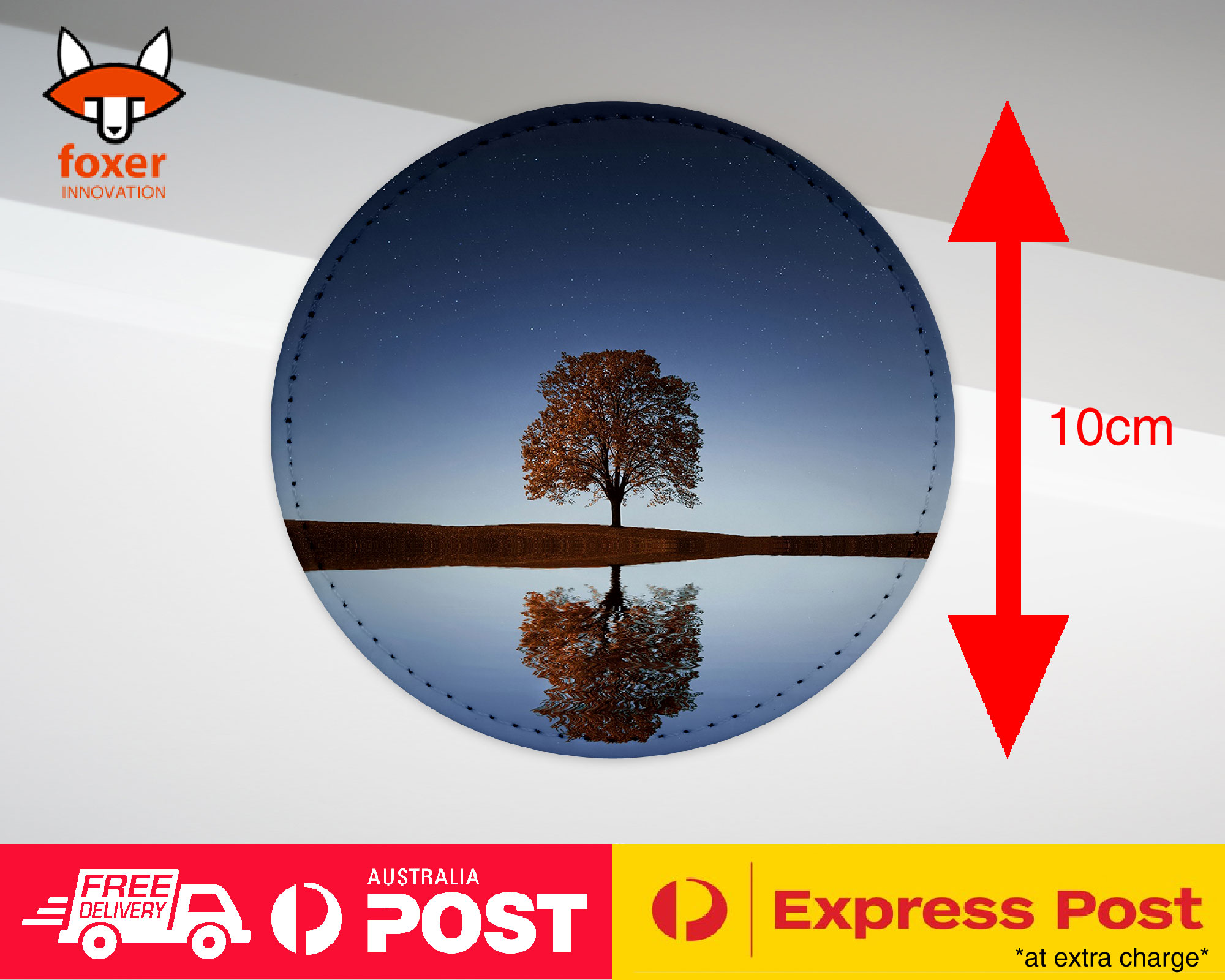 COASTER COFFEE DRINKING MAT|LONELY AUTUMN TREE BY THE LAKE