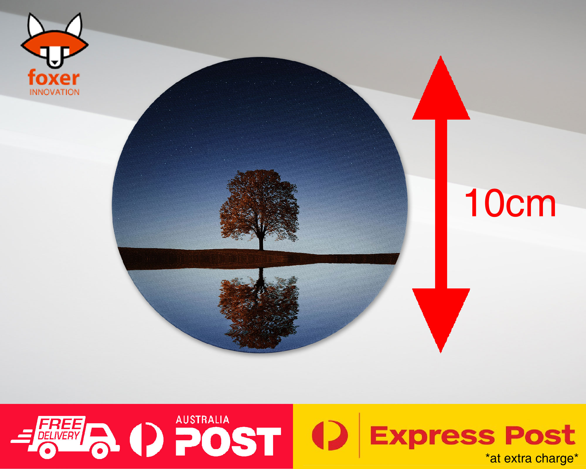 COASTER COFFEE DRINKING MAT|LONELY AUTUMN TREE BY THE LAKE