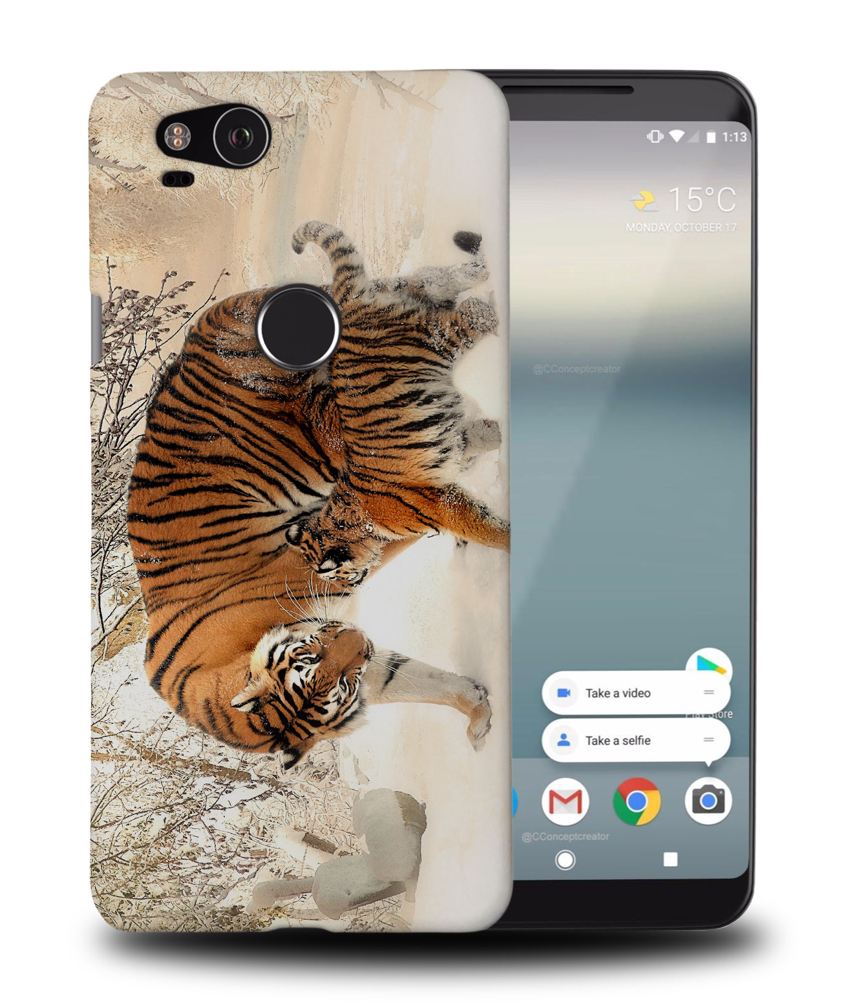 FUNDA FUNDA PARA GOOGLE PIXEL|ANIMAL TIGRE AFRICANO CON CACHORRO - Imagen 9 de 11