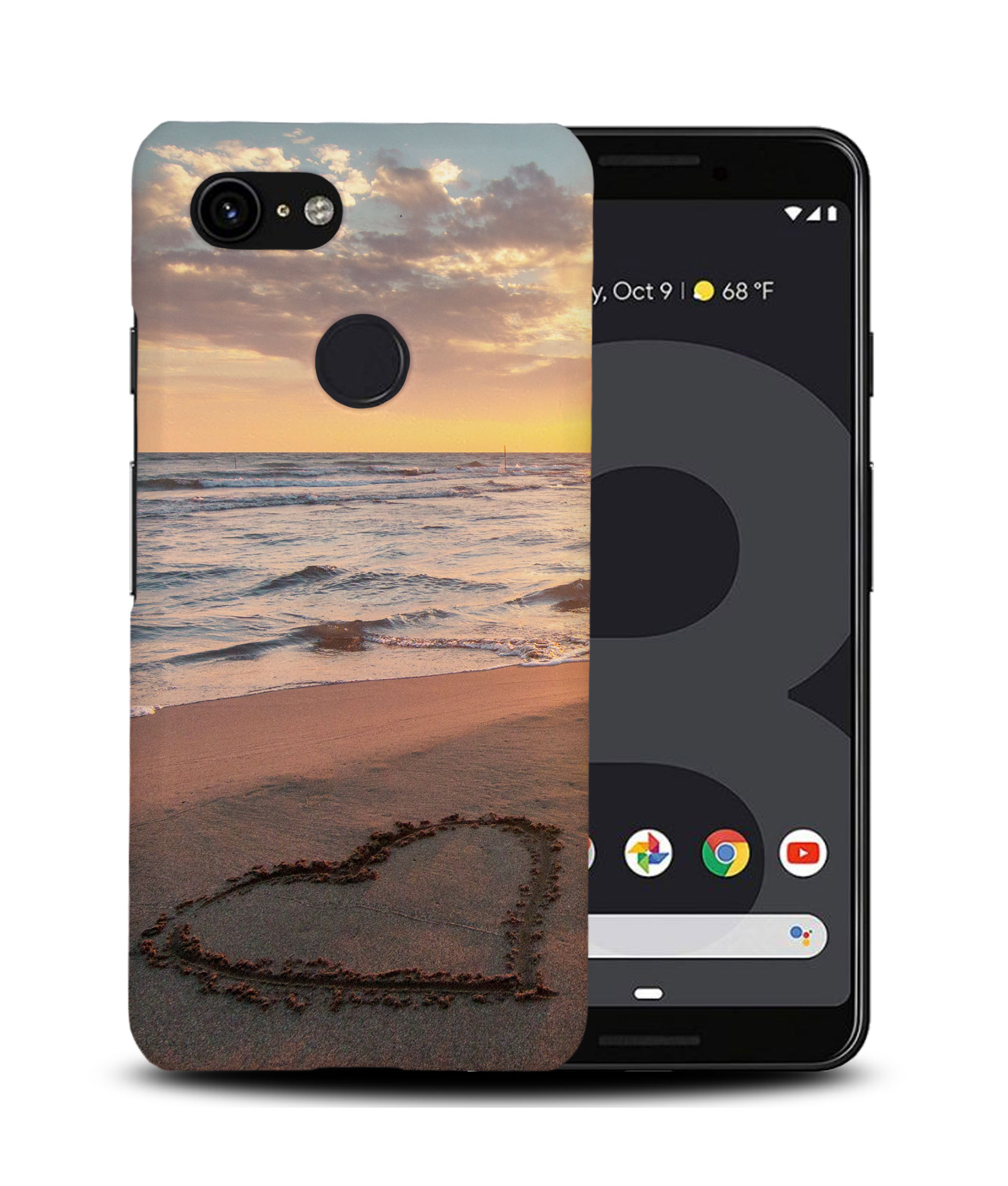 CASE COVER FOR GOOGLE PIXEL|LOVE HEART BEACH SAND BY SEA #1 - Picture 7 of 11