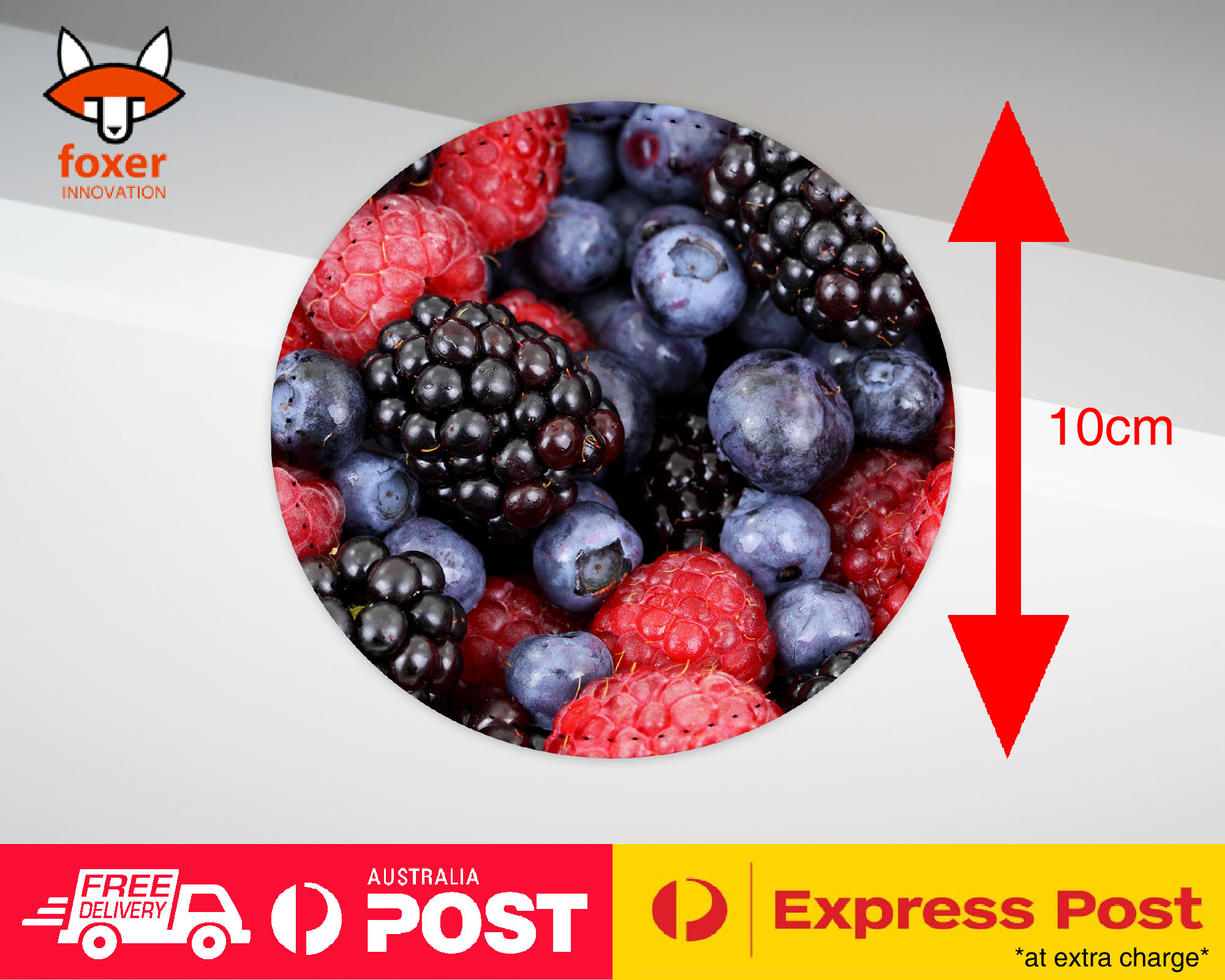 COASTER COFFEE DRINKING MAT|RASPBERRY BLACKBERRYBLUEBERRY