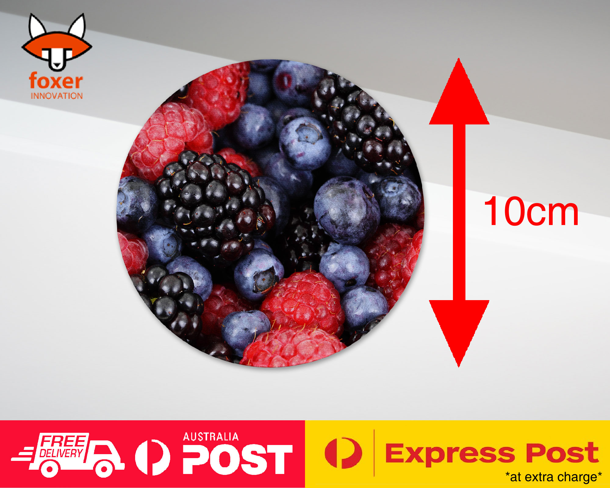 COASTER COFFEE DRINKING MAT|RASPBERRY BLACKBERRYBLUEBERRY