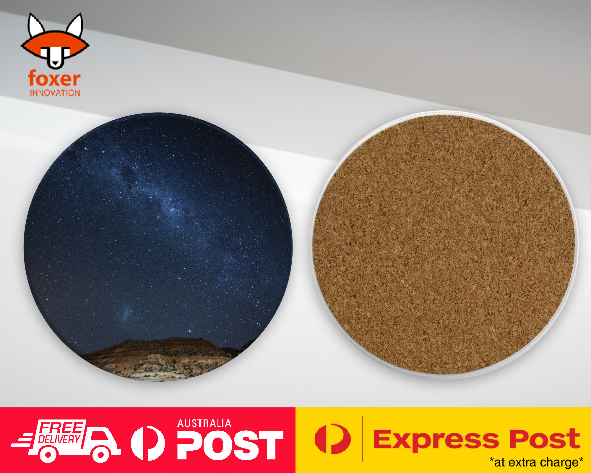 COASTER COFFEE DRINKING MAT|STARS AND SPACE AT NIGHT