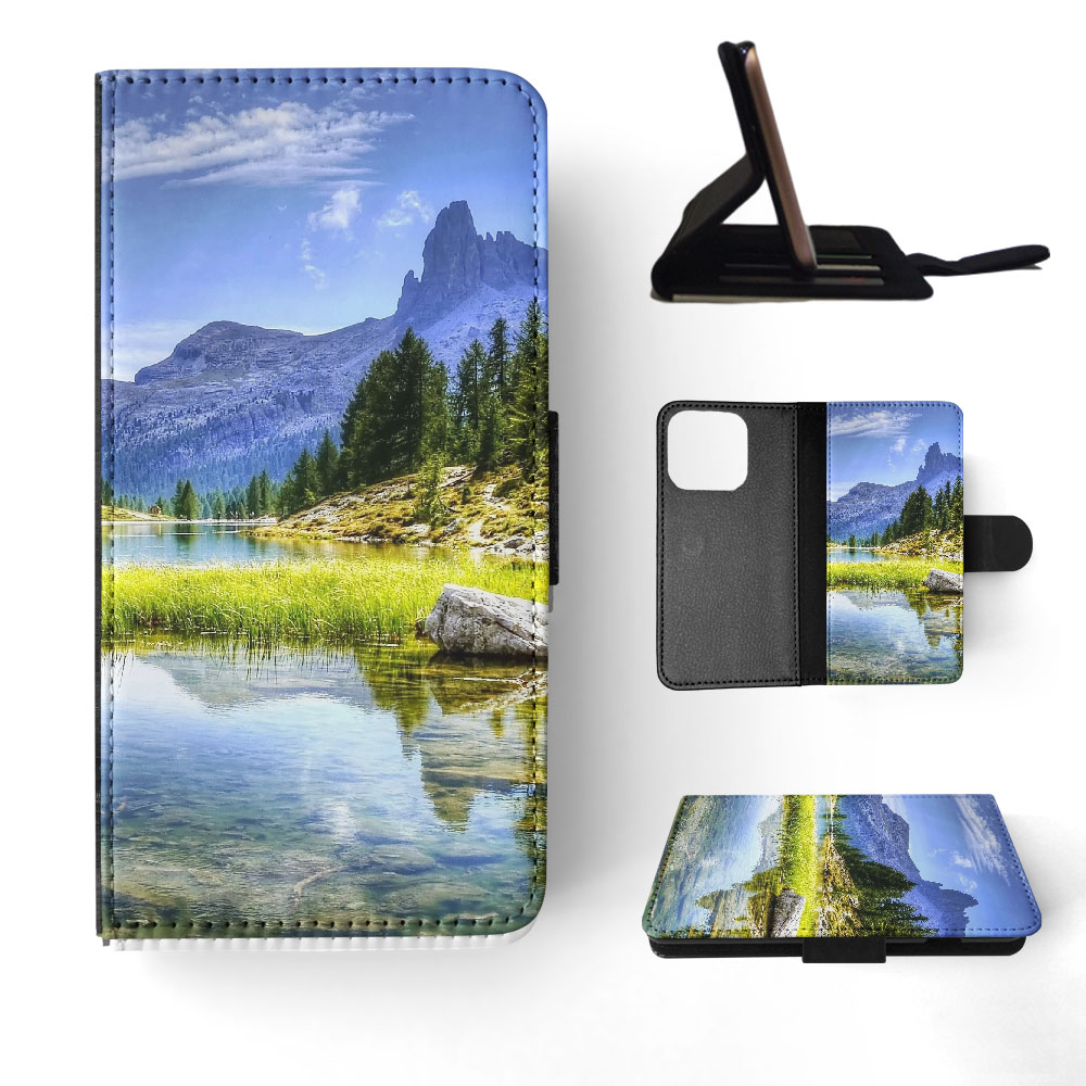FLIP CASE FOR APPLE IPHONE|MOUNTAIN VIEW BESIDES LAKE - Picture 31 of 193