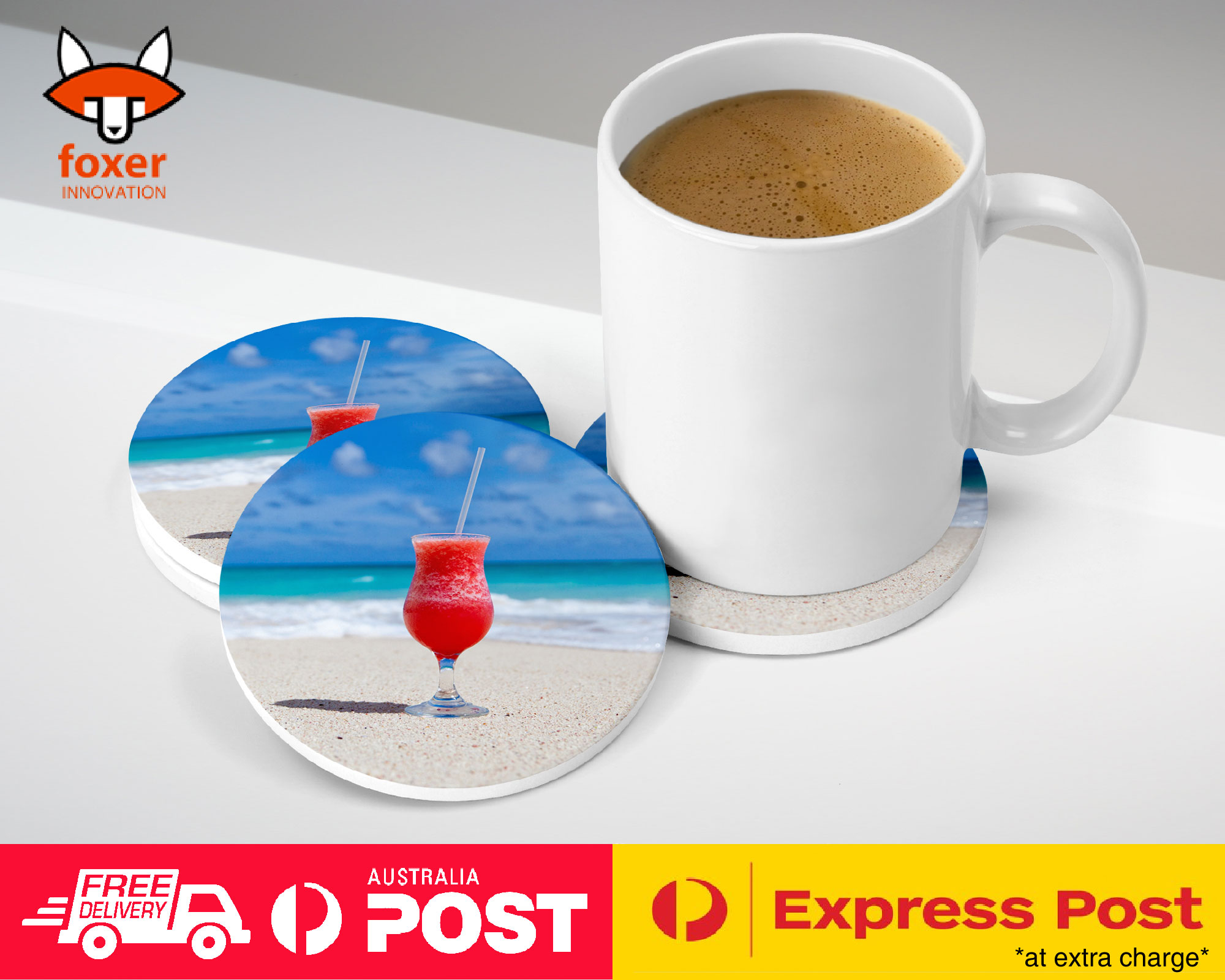COASTER COFFEE DRINKING MAT|COCKTAIL ALCOHOL DRINKS ON BEACH