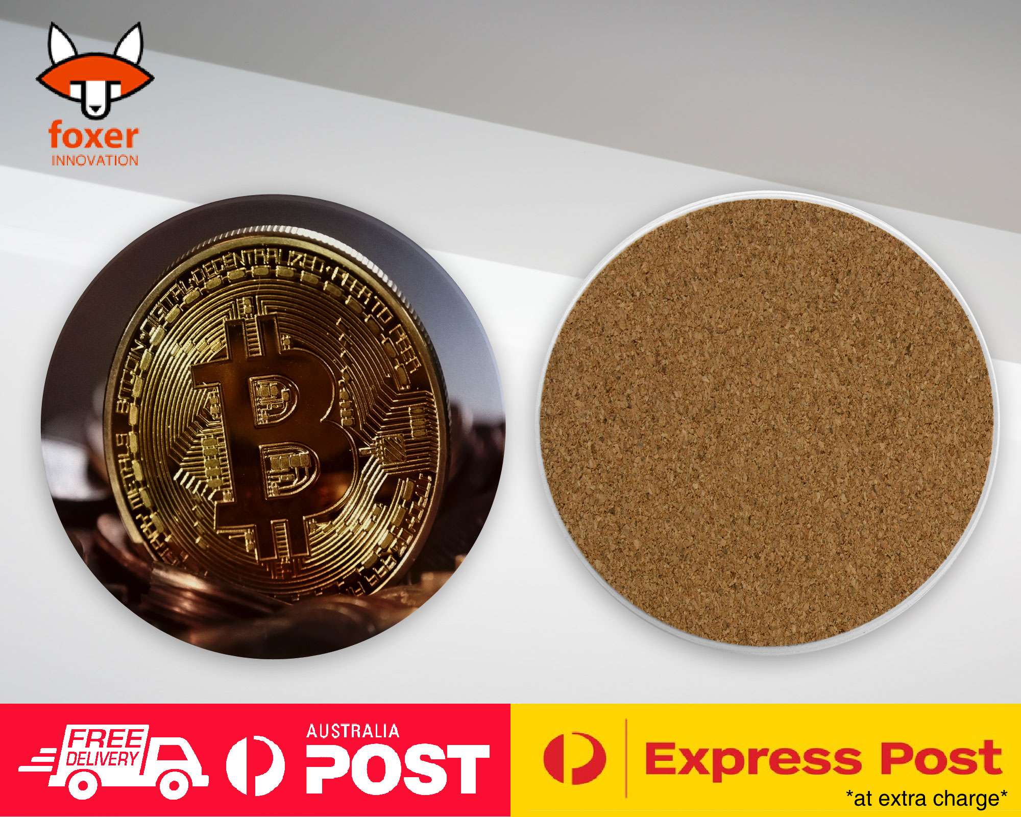 COASTER COFFEE DRINKING MAT|BITCOIN CRYPTOCURRENCY BTC COIN