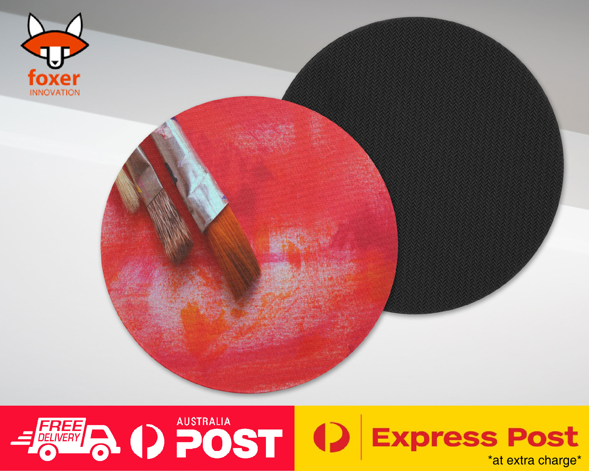COASTER COFFEE DRINKING MAT|THREE PAINT BRUSH ART