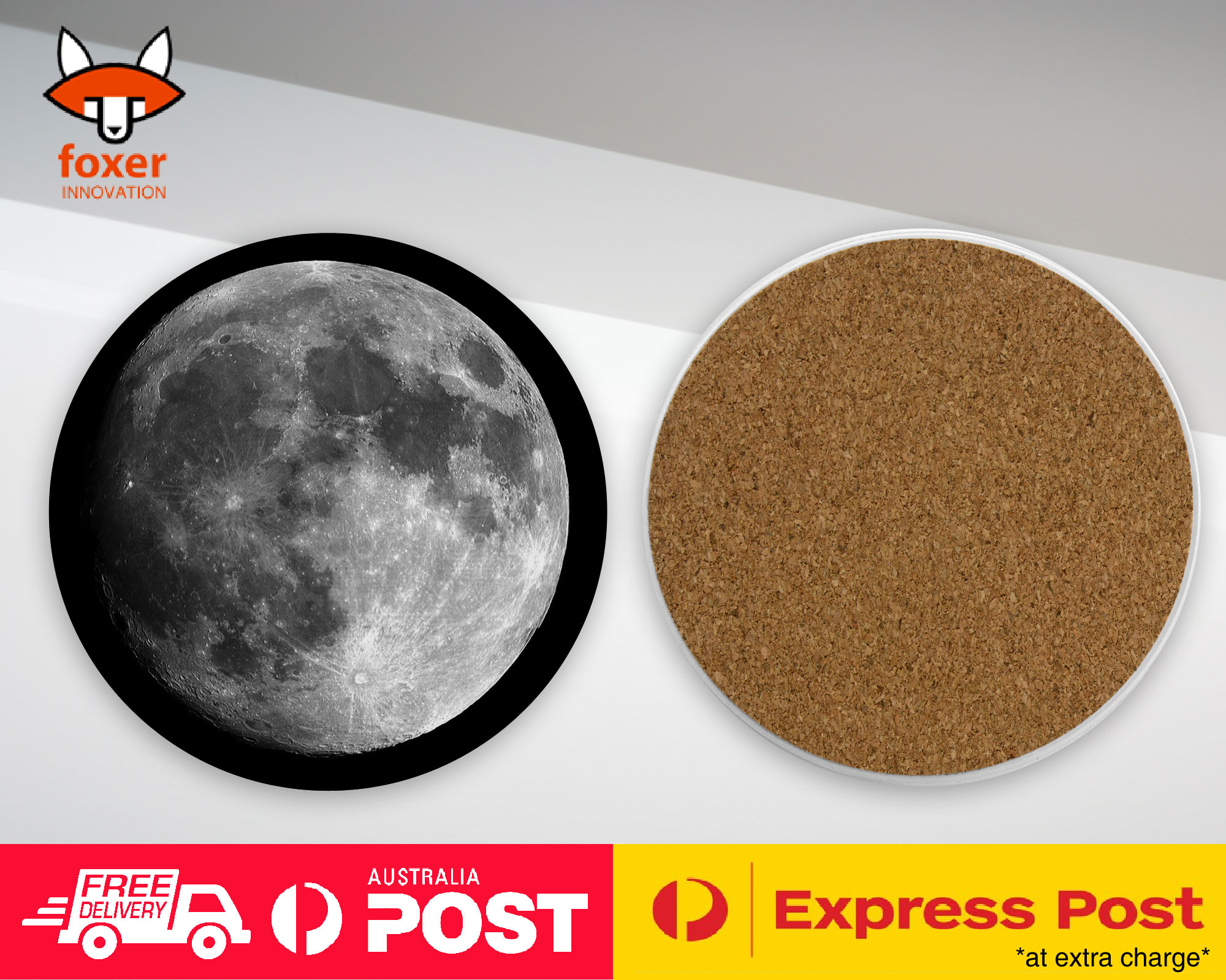 COASTER COFFEE DRINKING MAT|FULL MOON SATELITE
