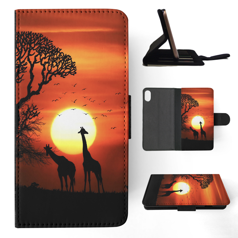 FLIP CASE FOR APPLE IPHONE|BEAUTIFUL GIRAFFE IN THE SUNSET - Bild 109 von 193