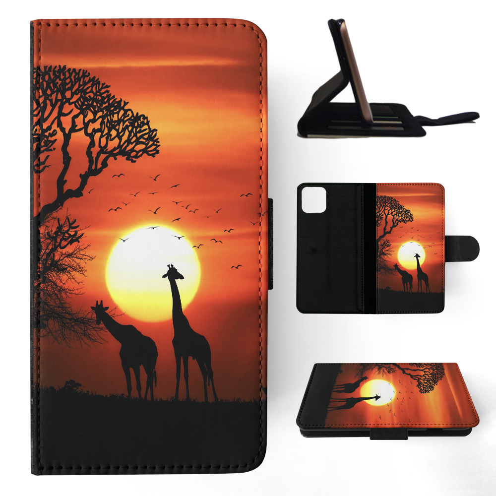 FLIP CASE FOR APPLE IPHONE|BEAUTIFUL GIRAFFE IN THE SUNSET - Bild 104 von 193