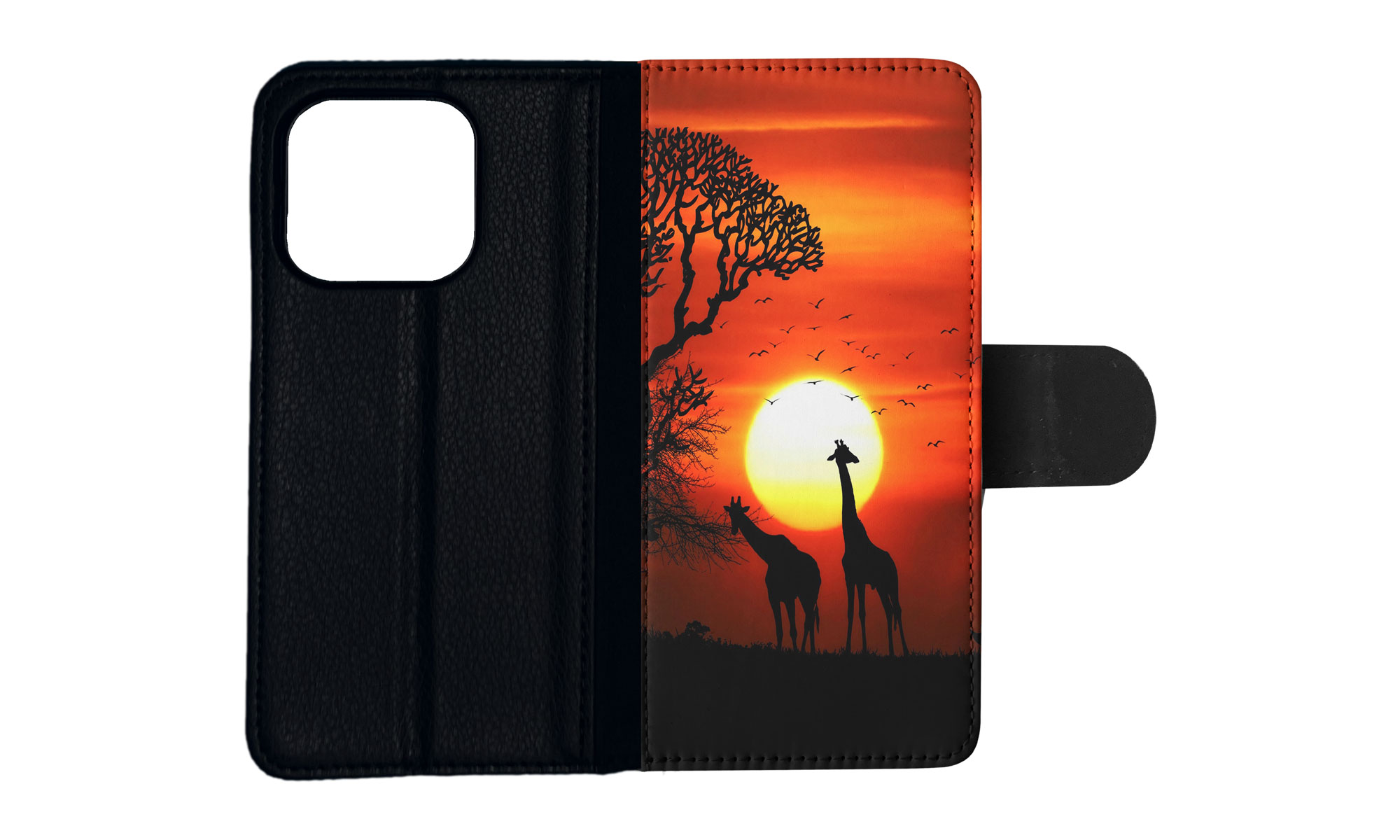 FLIP CASE FOR APPLE IPHONE|BEAUTIFUL GIRAFFE IN THE SUNSET - Bild 74 von 193