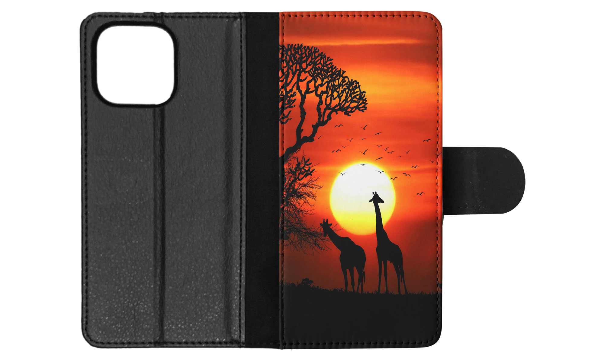 FLIP CASE FOR APPLE IPHONE|BEAUTIFUL GIRAFFE IN THE SUNSET - Bild 69 von 193