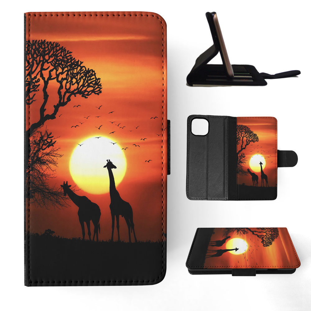 FLIP CASE FOR APPLE IPHONE|BEAUTIFUL GIRAFFE IN THE SUNSET - Bild 56 von 193
