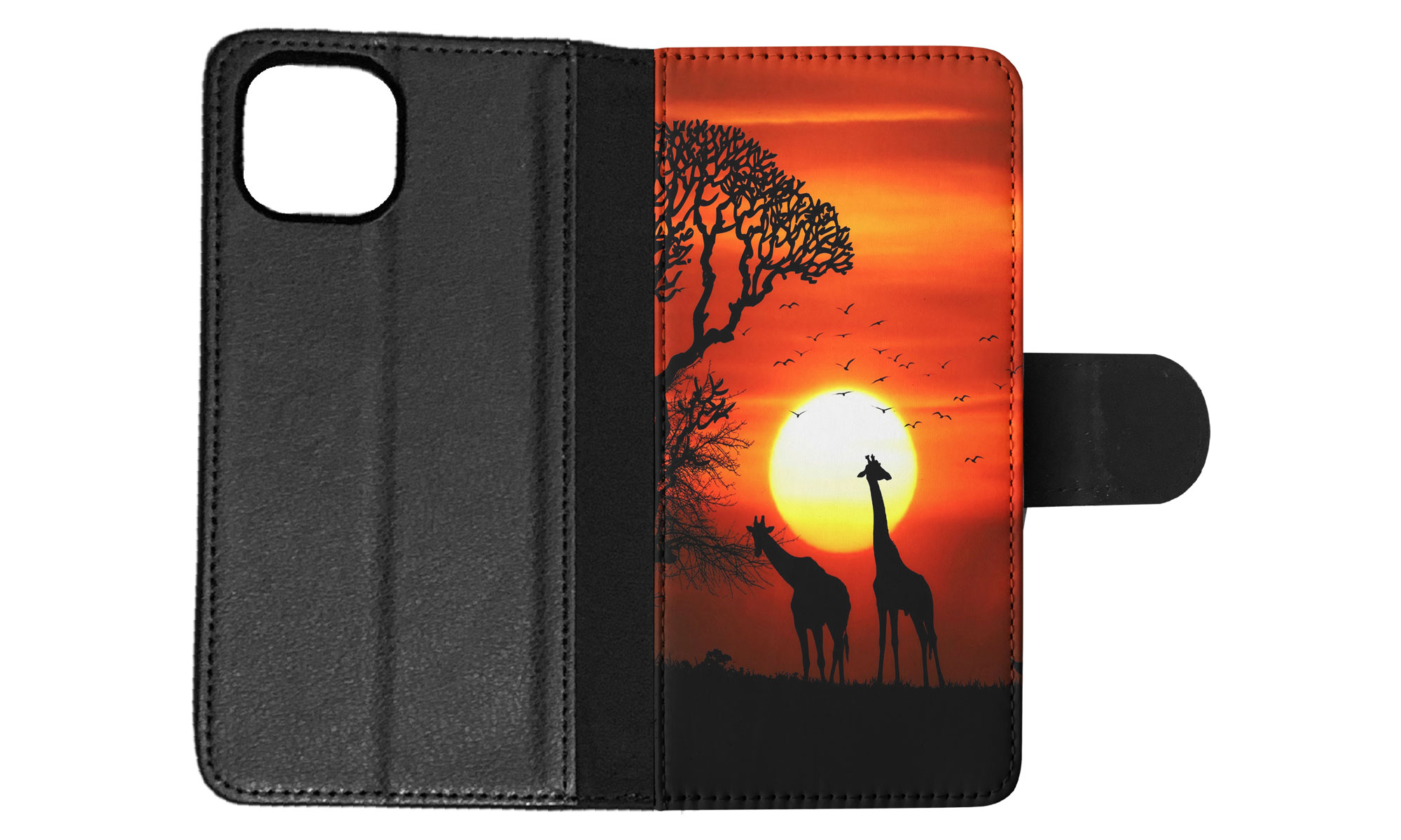 FLIP CASE FOR APPLE IPHONE|BEAUTIFUL GIRAFFE IN THE SUNSET - Bild 59 von 193