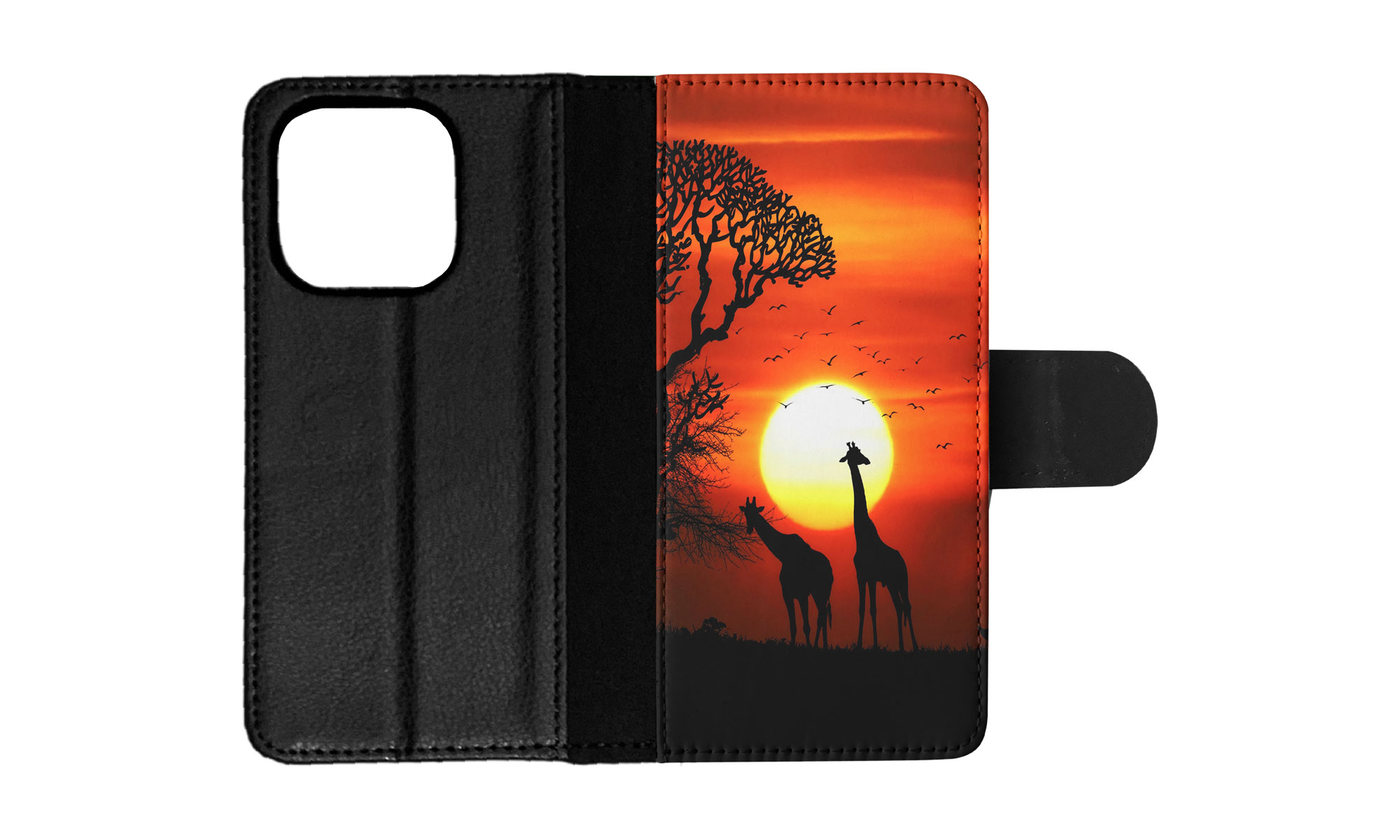 FLIP CASE FOR APPLE IPHONE|BEAUTIFUL GIRAFFE IN THE SUNSET - Bild 54 von 193