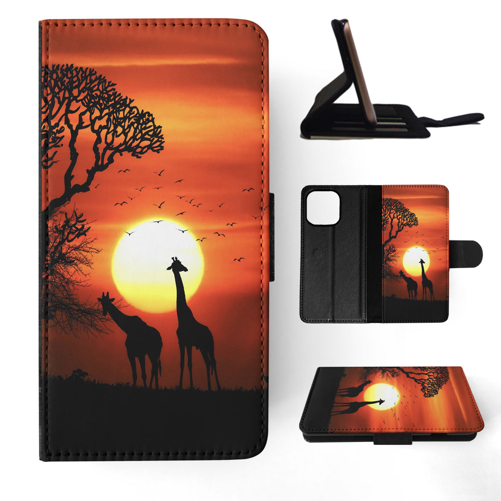 FLIP CASE FOR APPLE IPHONE|BEAUTIFUL GIRAFFE IN THE SUNSET - Bild 46 von 193