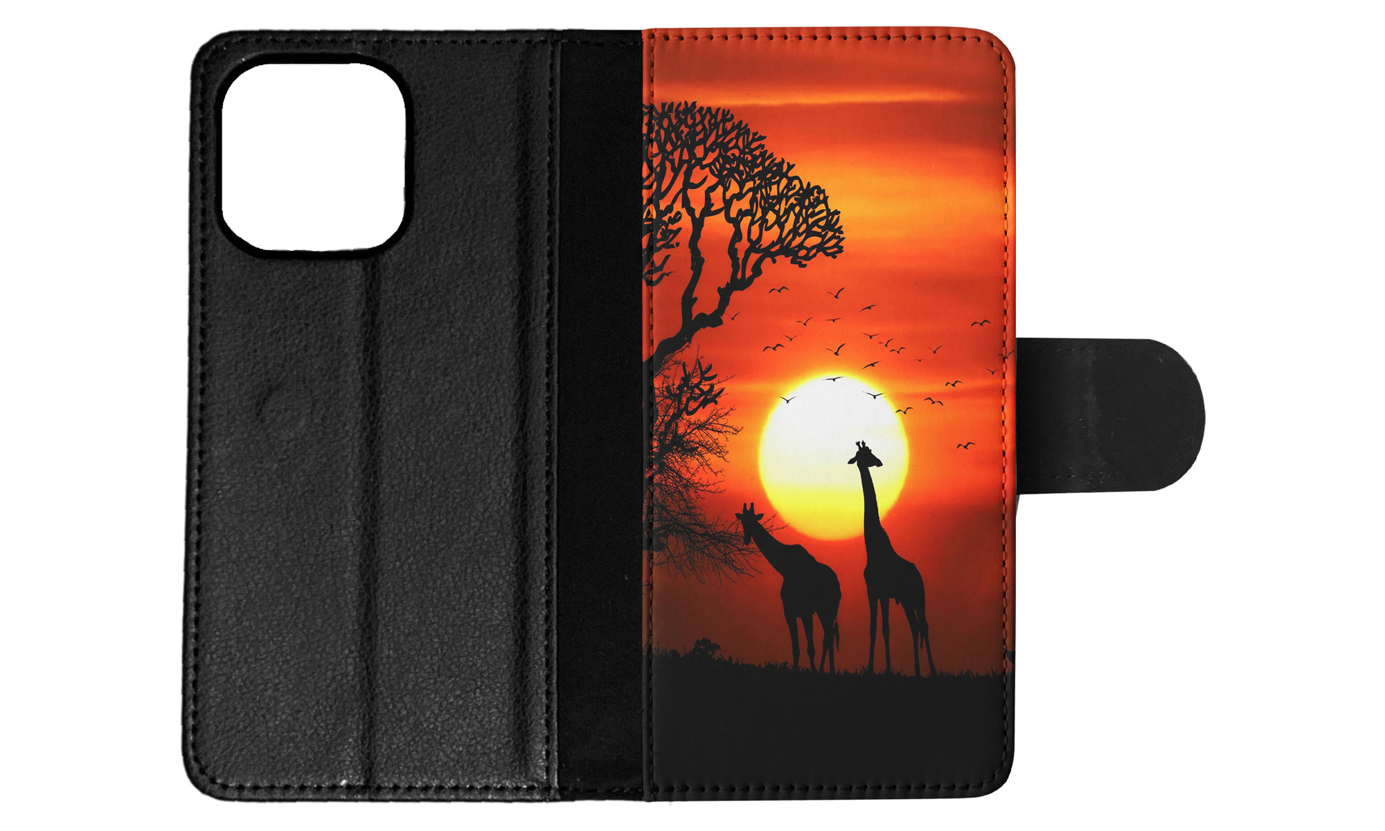 FLIP CASE FOR APPLE IPHONE|BEAUTIFUL GIRAFFE IN THE SUNSET - Bild 49 von 193