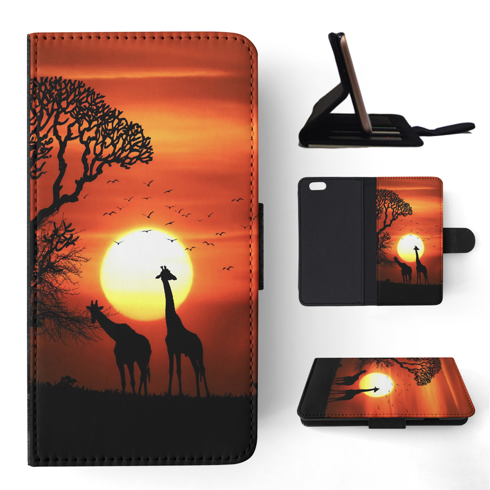 FLIP CASE FOR APPLE IPHONE|BEAUTIFUL GIRAFFE IN THE SUNSET - Bild 159 von 193