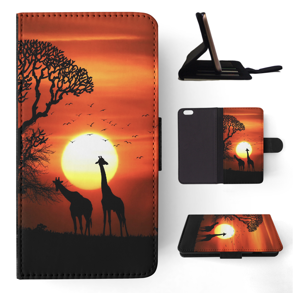 FLIP CASE FOR APPLE IPHONE|BEAUTIFUL GIRAFFE IN THE SUNSET - Bild 149 von 193