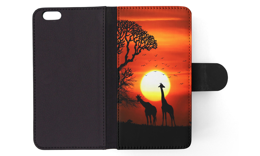 FLIP CASE FOR APPLE IPHONE|BEAUTIFUL GIRAFFE IN THE SUNSET - Bild 152 von 193