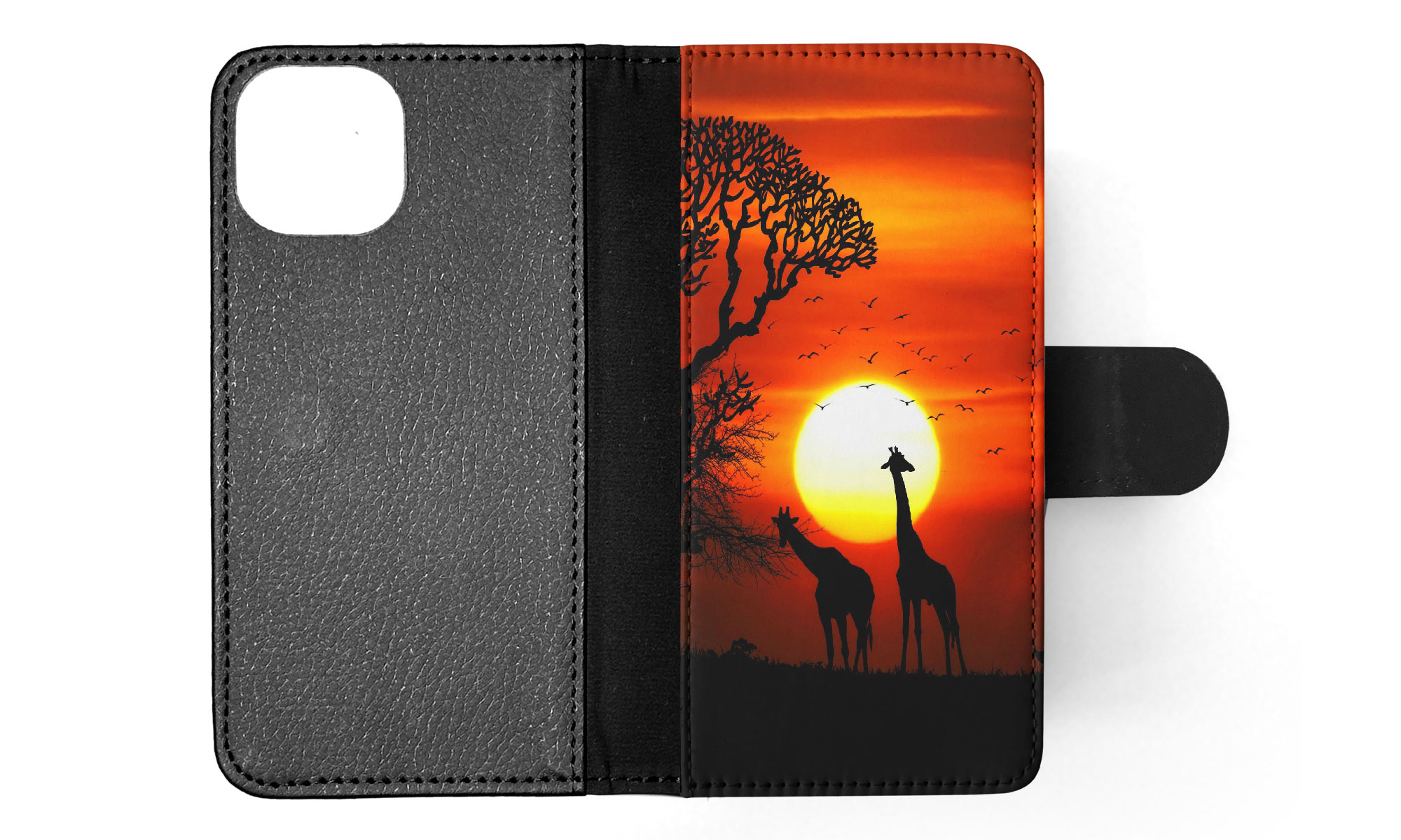 FLIP CASE FOR APPLE IPHONE|BEAUTIFUL GIRAFFE IN THE SUNSET - Bild 44 von 193