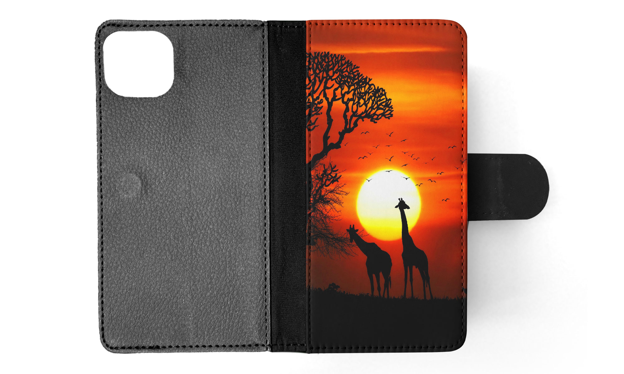 FLIP CASE FOR APPLE IPHONE|BEAUTIFUL GIRAFFE IN THE SUNSET - Bild 39 von 193