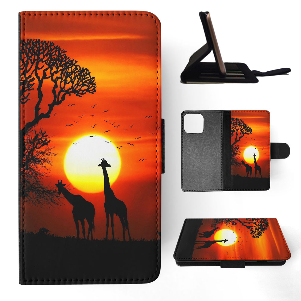 FLIP CASE FOR APPLE IPHONE|BEAUTIFUL GIRAFFE IN THE SUNSET - Bild 26 von 193