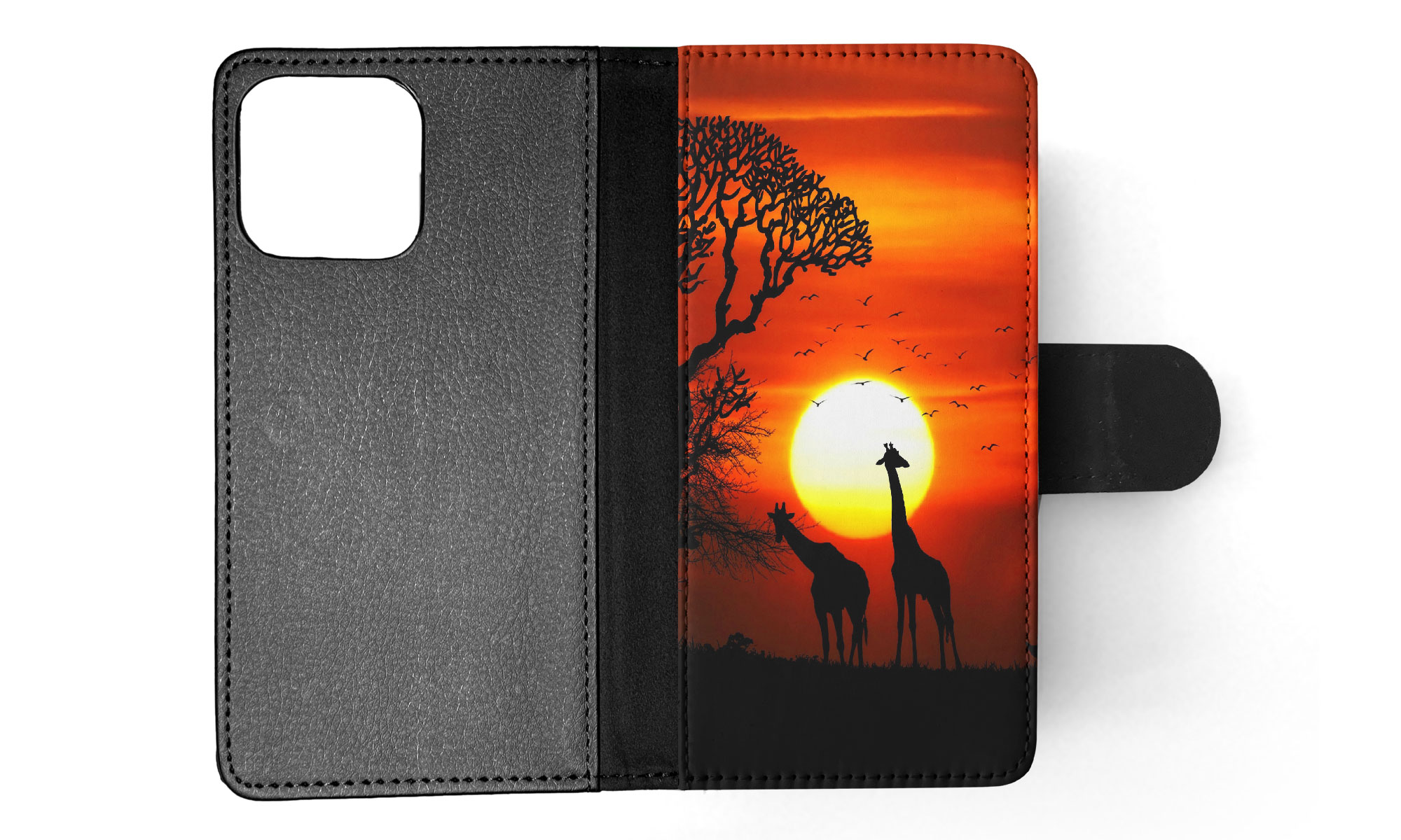 FLIP CASE FOR APPLE IPHONE|BEAUTIFUL GIRAFFE IN THE SUNSET - Bild 29 von 193