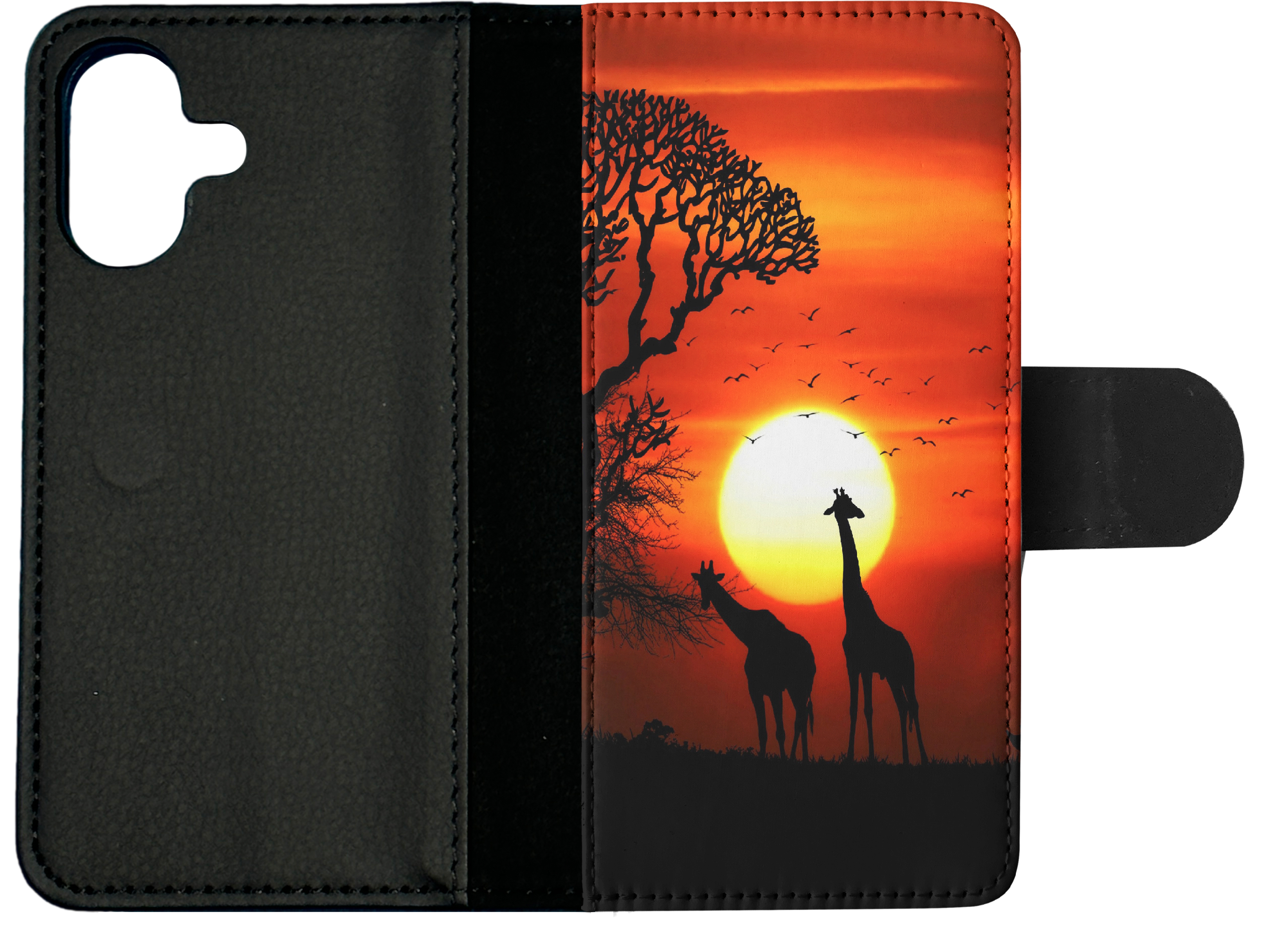 FLIP CASE FOR APPLE IPHONE|BEAUTIFUL GIRAFFE IN THE SUNSET - Bild 24 von 193