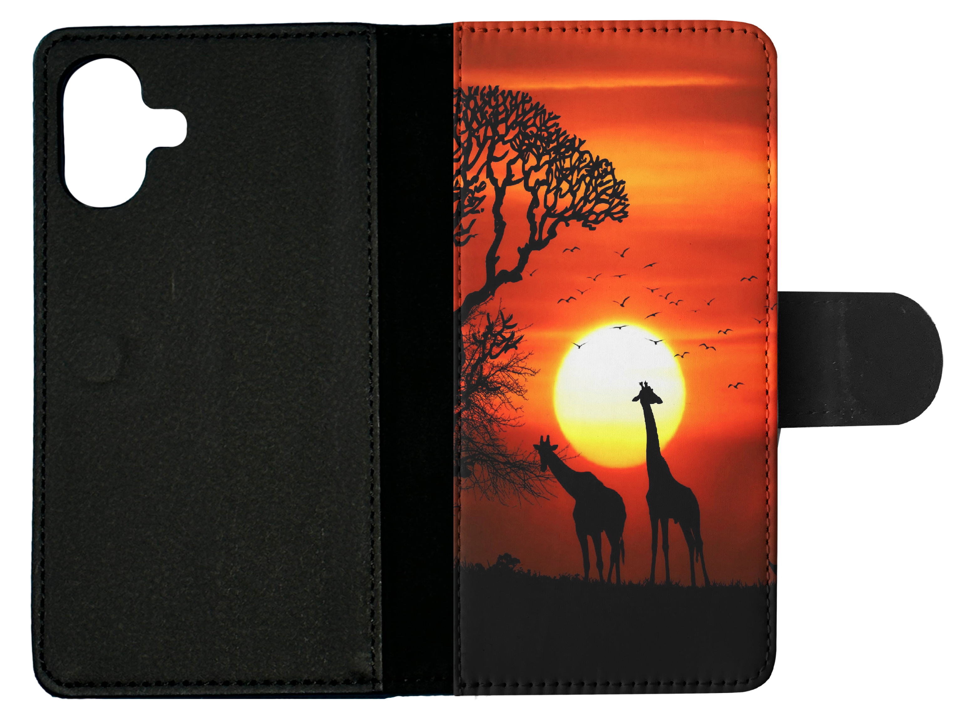 FLIP CASE FOR APPLE IPHONE|BEAUTIFUL GIRAFFE IN THE SUNSET - Bild 19 von 193