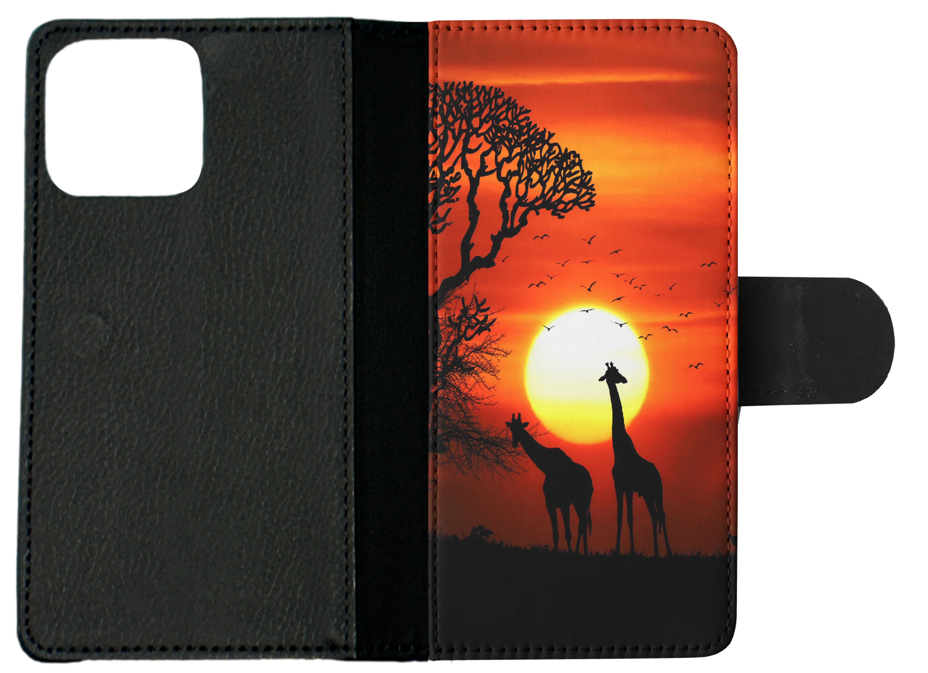 FLIP CASE FOR APPLE IPHONE|BEAUTIFUL GIRAFFE IN THE SUNSET - Bild 9 von 193
