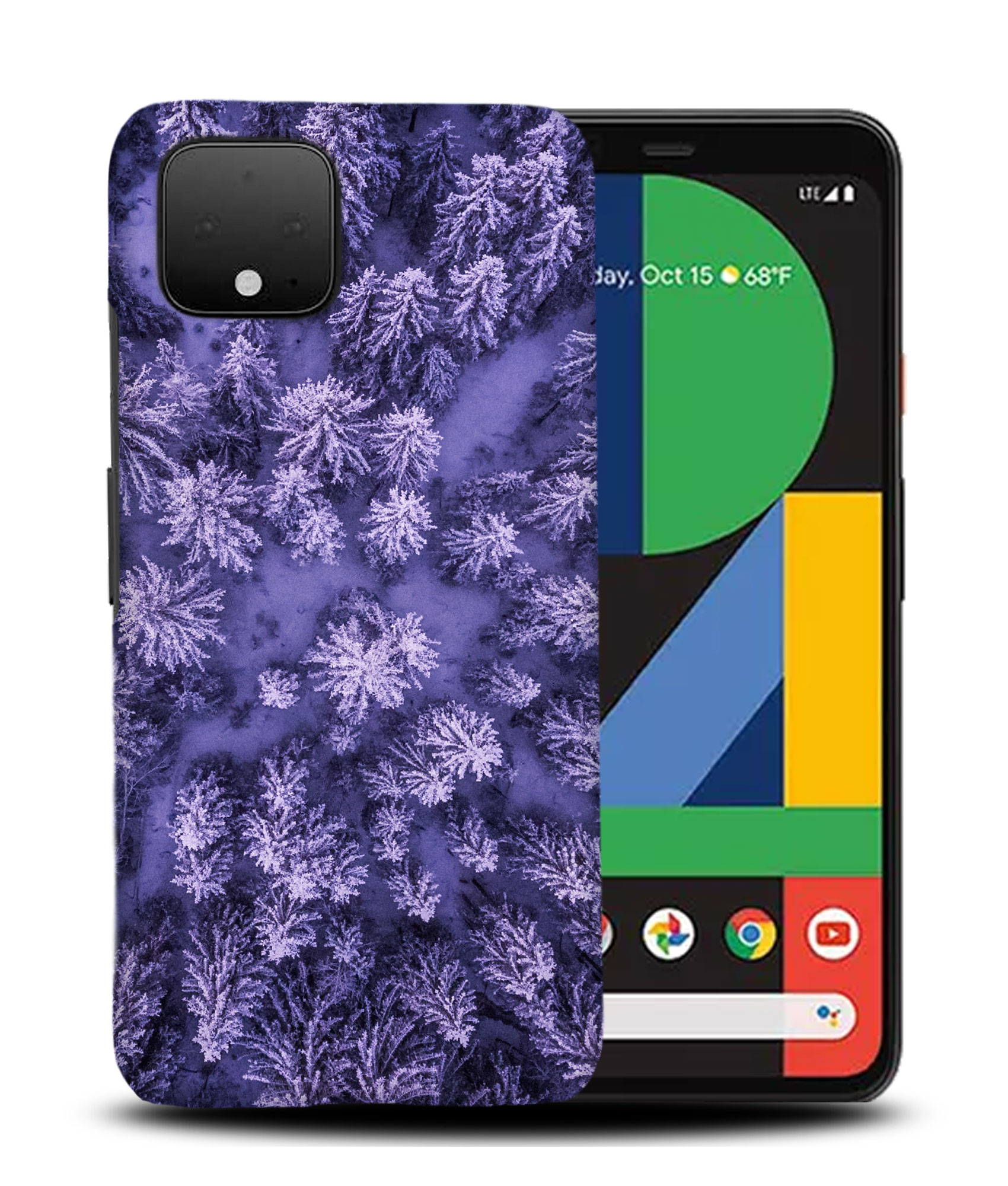 CASE COVER FOR GOOGLE PIXEL|COOL PURPLE TREES TOP DOWN VIEW - Picture 5 of 11