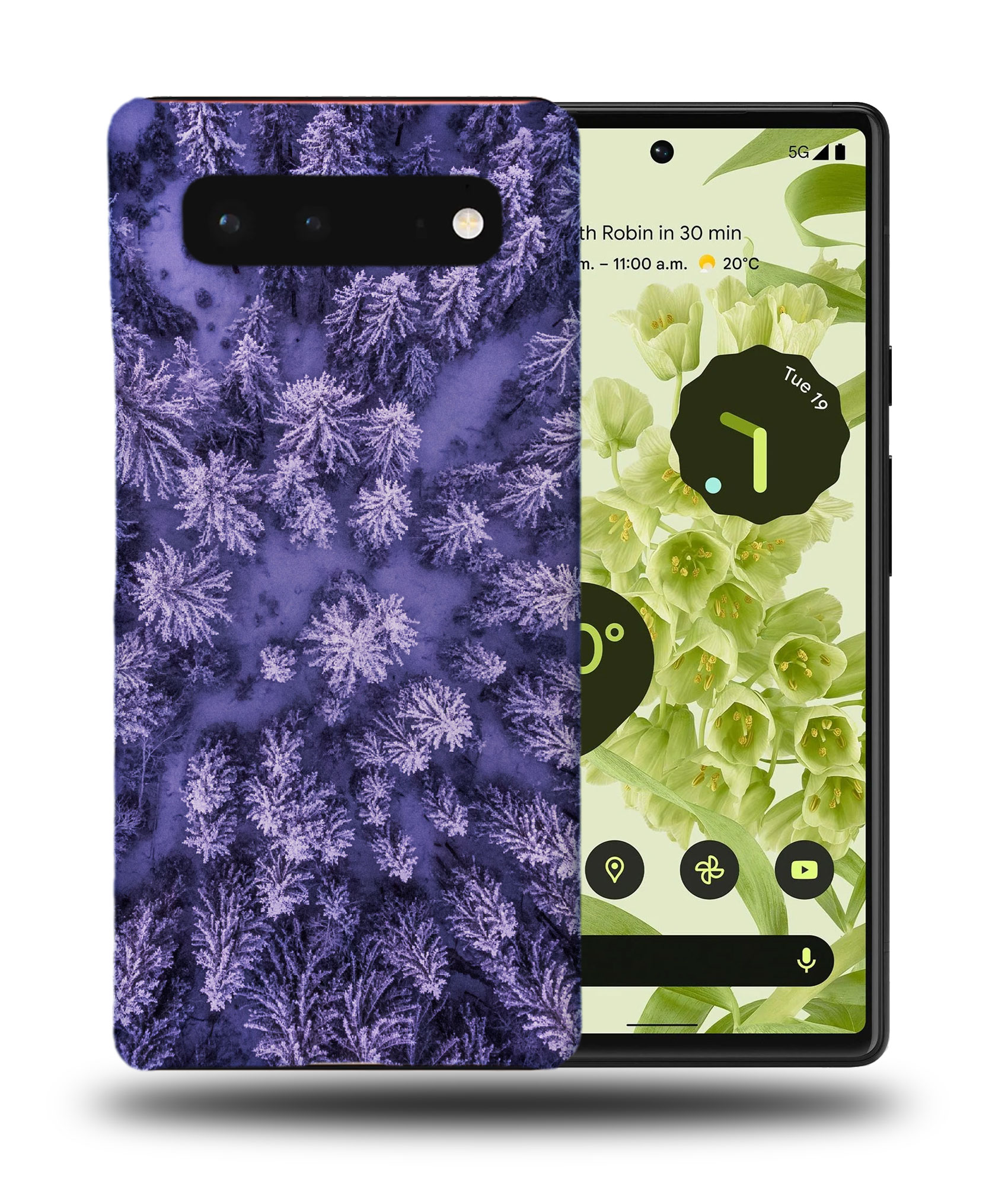CASE COVER FOR GOOGLE PIXEL|COOL PURPLE TREES TOP DOWN VIEW - Picture 3 of 11