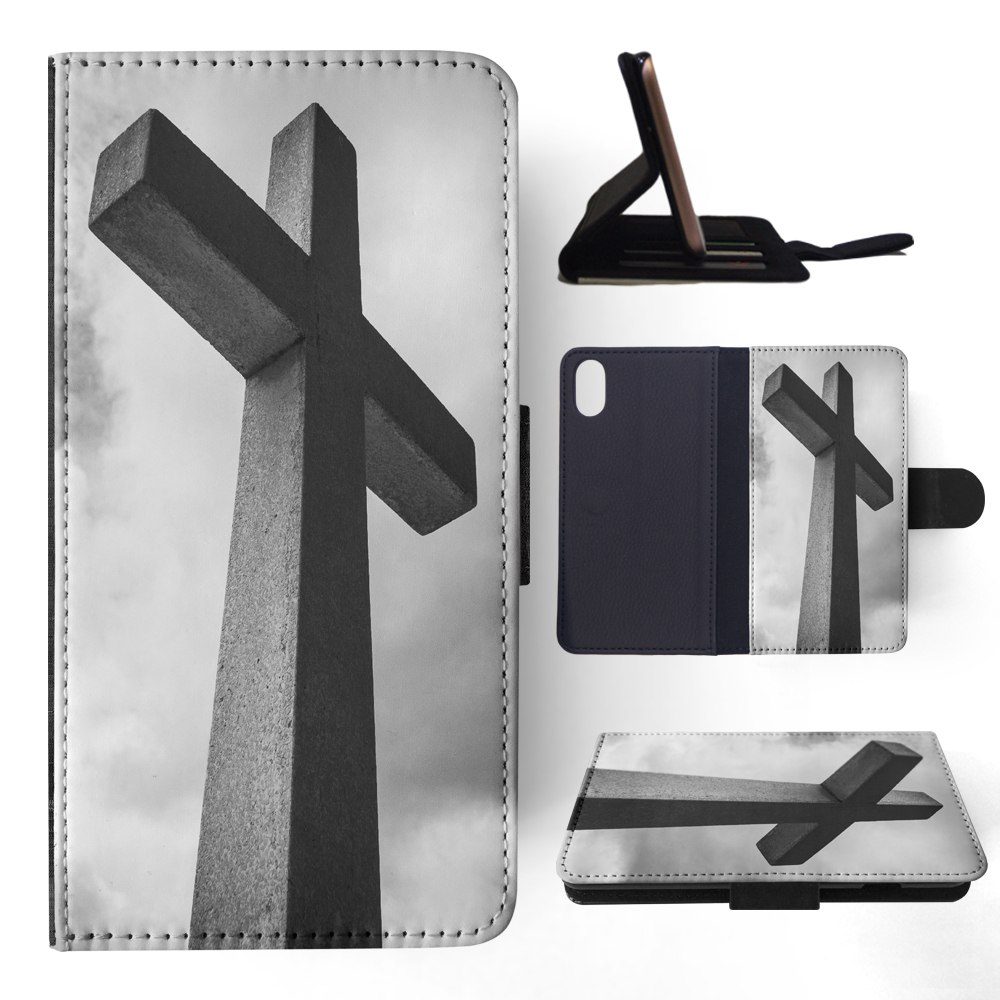 FLIP CASE FOR APPLE IPHONE|RELIGIOUS CROSS SIGN CHRISTIAN