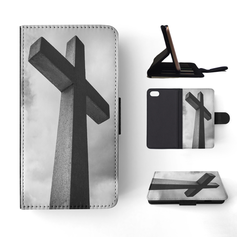 FLIP CASE FOR APPLE IPHONE|RELIGIOUS CROSS SIGN CHRISTIAN