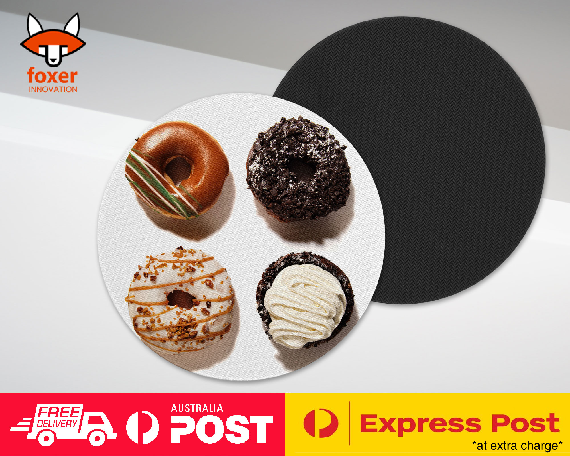 COASTER COFFEE DRINKING MAT|YUMMY DELICIOUS GLAZED DONUTS