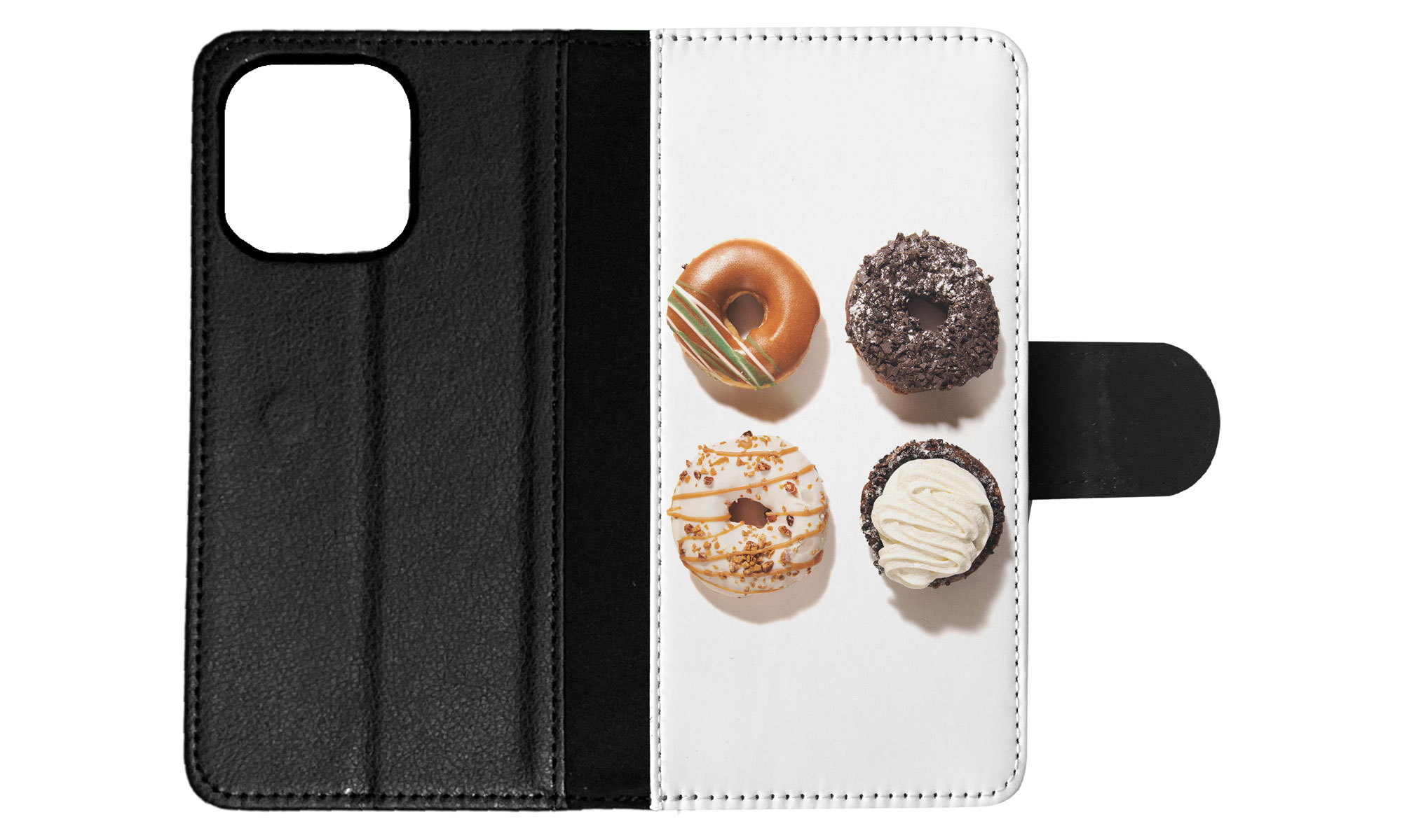 FLIP CASE FOR APPLE IPHONE|YUMMY DELICIOUS GLAZED DONUTS