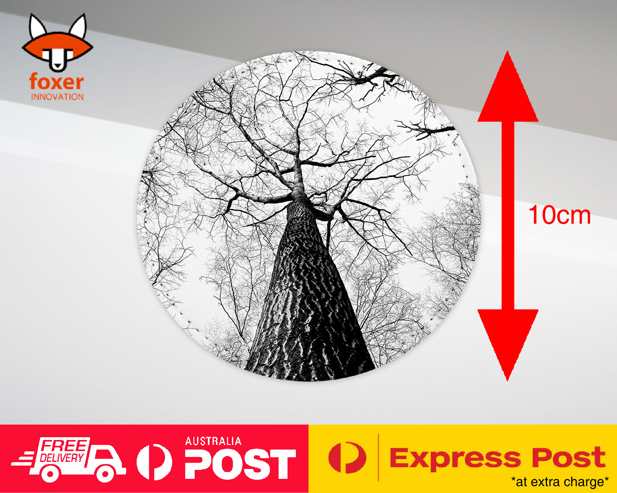 COASTER COFFEE DRINKING MAT|SAD DEAD TREE GREYSCALE