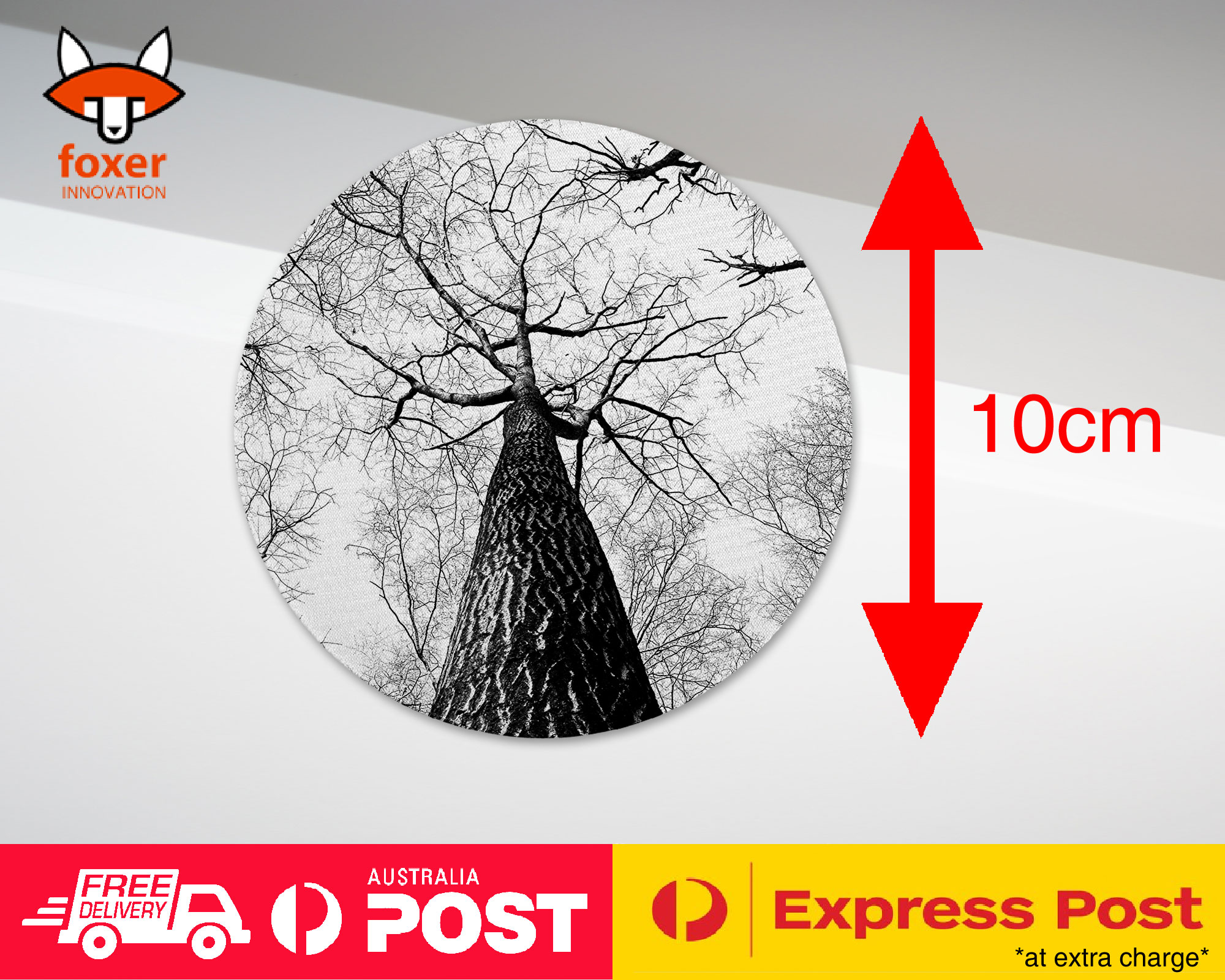 COASTER COFFEE DRINKING MAT|SAD DEAD TREE GREYSCALE